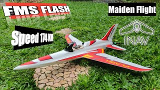 MAIDEN FLIGHT FMS FLASH with INAV top speed test
