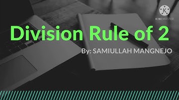 Division Rule of 2 | Numbers which are exactly divisible by 2 | Division