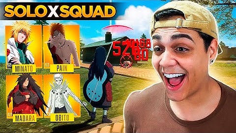 É REAL!! CAPITULO 2 DE NARUTO FINALMENTE CHEGOU NO FF!! SOLO VS SQUAD FREE FIRE MOBILE