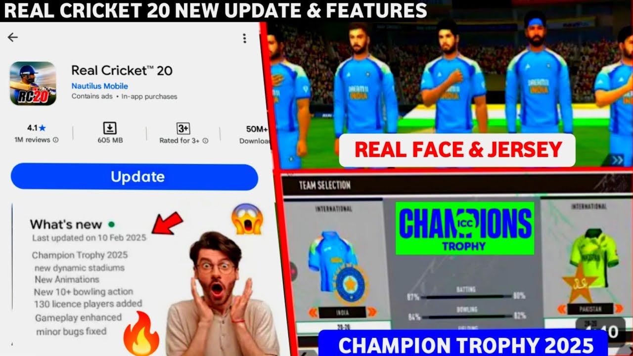 Real cricket 20 New Update ! Rc 20 ka New update kab Aayega ? Champion Trophy in Real Cricket 20 🔥