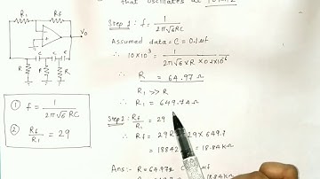 Design of RC phase shift oscillator - Solved Example | Hindi | Electronics Subjectified