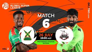 LIVE | Match 6 | Guyana Amazon Warriors vs Lahore Qalandars | GSL T20 2026 screenshot 3