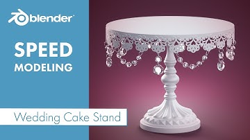 Wedding Cake Stand Speed Modeling In Blender.