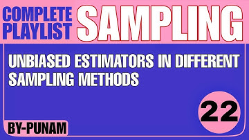 Unbiased estimators in different sampling methods|ONE SHOT |Competitive exams|Statistics by Punam|