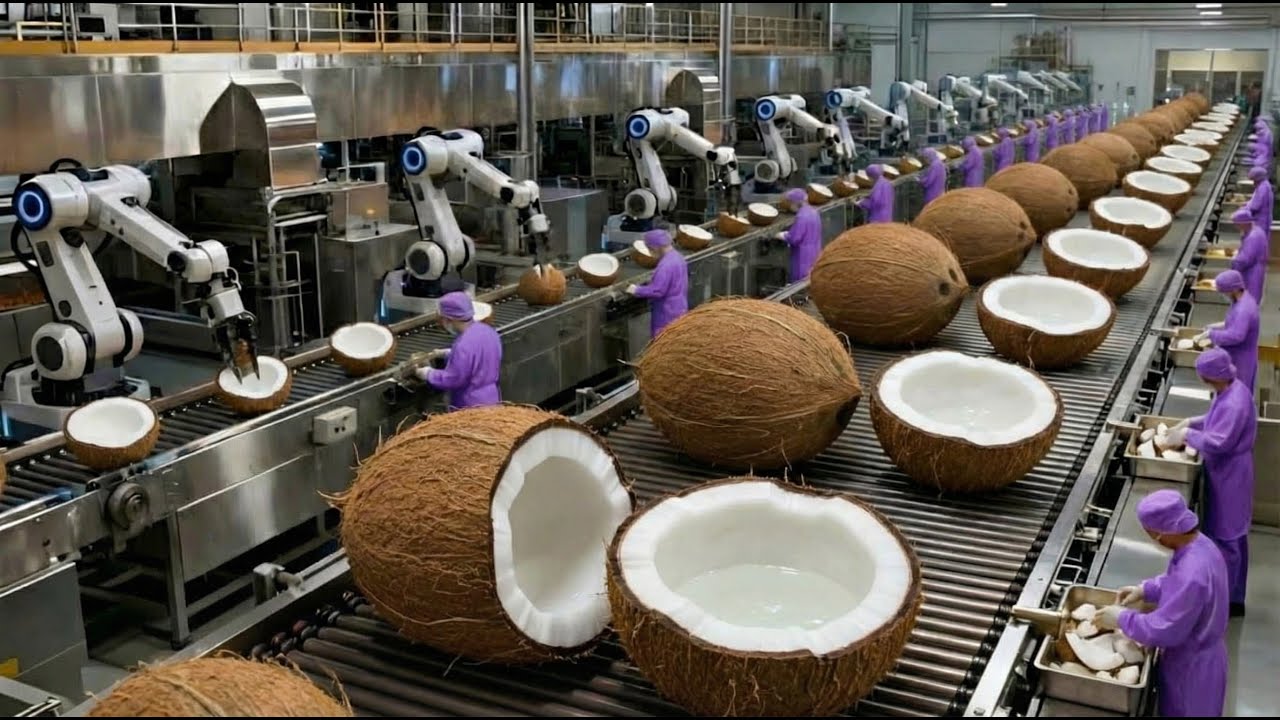 Inside a Modern Coconut Processing Plant From Fresh Coconuts to ...