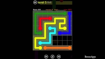 ‪Flow Free 8x8 level 5 (Regular Pack Medium)‬