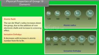 Physical Properties of Group 18 Elements