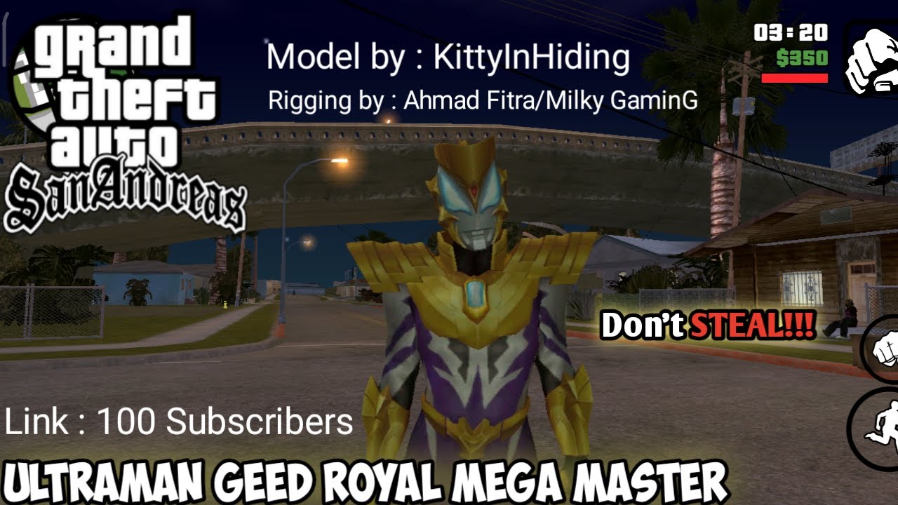Mod Skin Ultraman Geed Royal Mega Master GTA SA Android+Tutorial