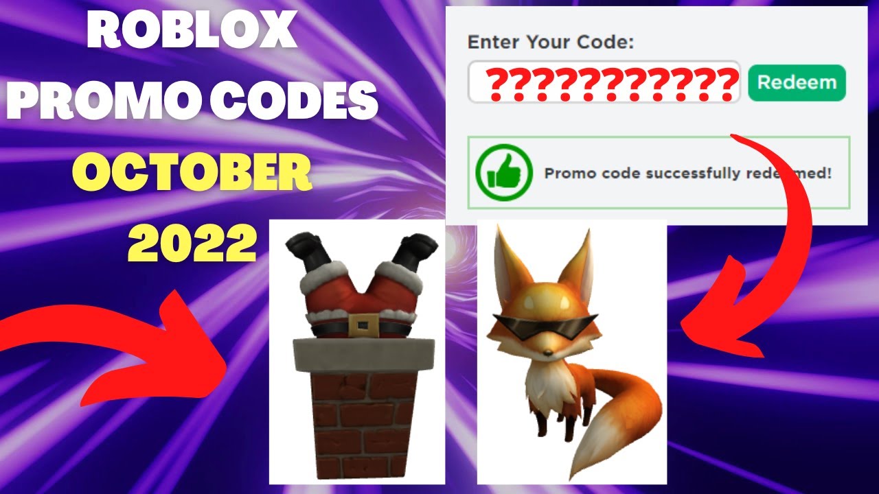 ROBLOX *NEW* PROMO CODES OCTOBER 2022 | ROBLOX PROMO CODES OCTOBER 2022 ...