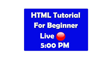 HTML Tutorial for beginner In Hindi Live Lesson 1 🔥