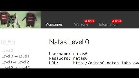 OverTheWire Natas Walkthrough - Level 0 - 4