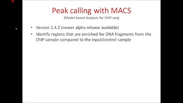 ChIP-seq analysis using GALAXY: Part 2 - Peak calling with MACS