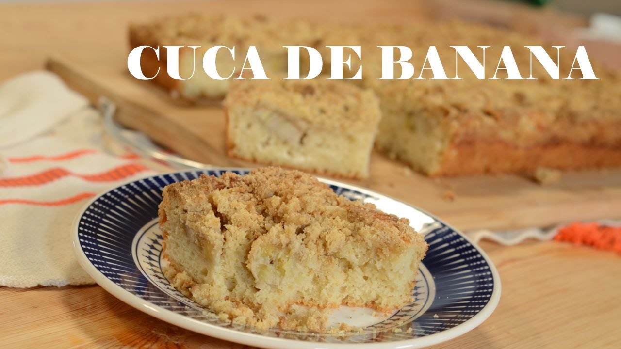COMO FAZER CUCA DE BANANA TRADICIONAL - RECEITA ALEMÃ COM FAROFINHA CROCANTE | Raquel Novais