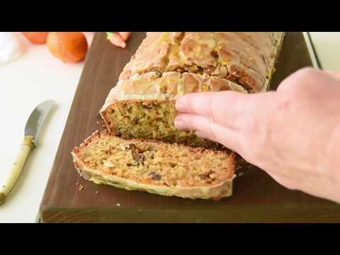 Carrot Ginger Spice Bread with Orange Glaze