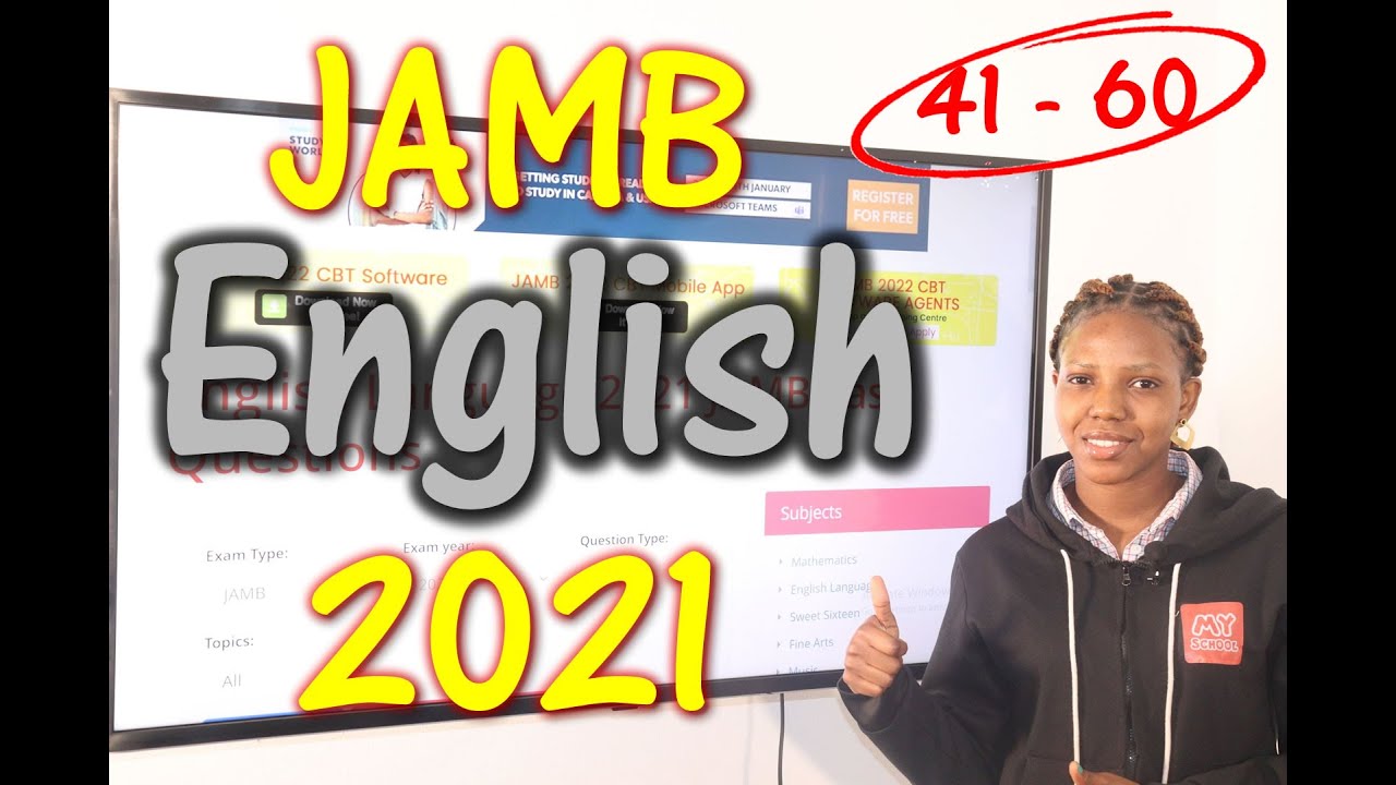 JAMB CBT English 2021 Past Questions 41 - 60