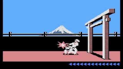 Atari 8-bit Karateka (Brøderbund Software) - 1 punch death