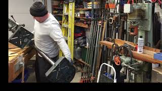 This Vintage 1950 s Craftsman Drill Press is heavy