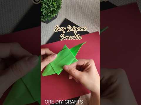 Easy Origami Crocodile Tutorial Origami Art Animals Diy 