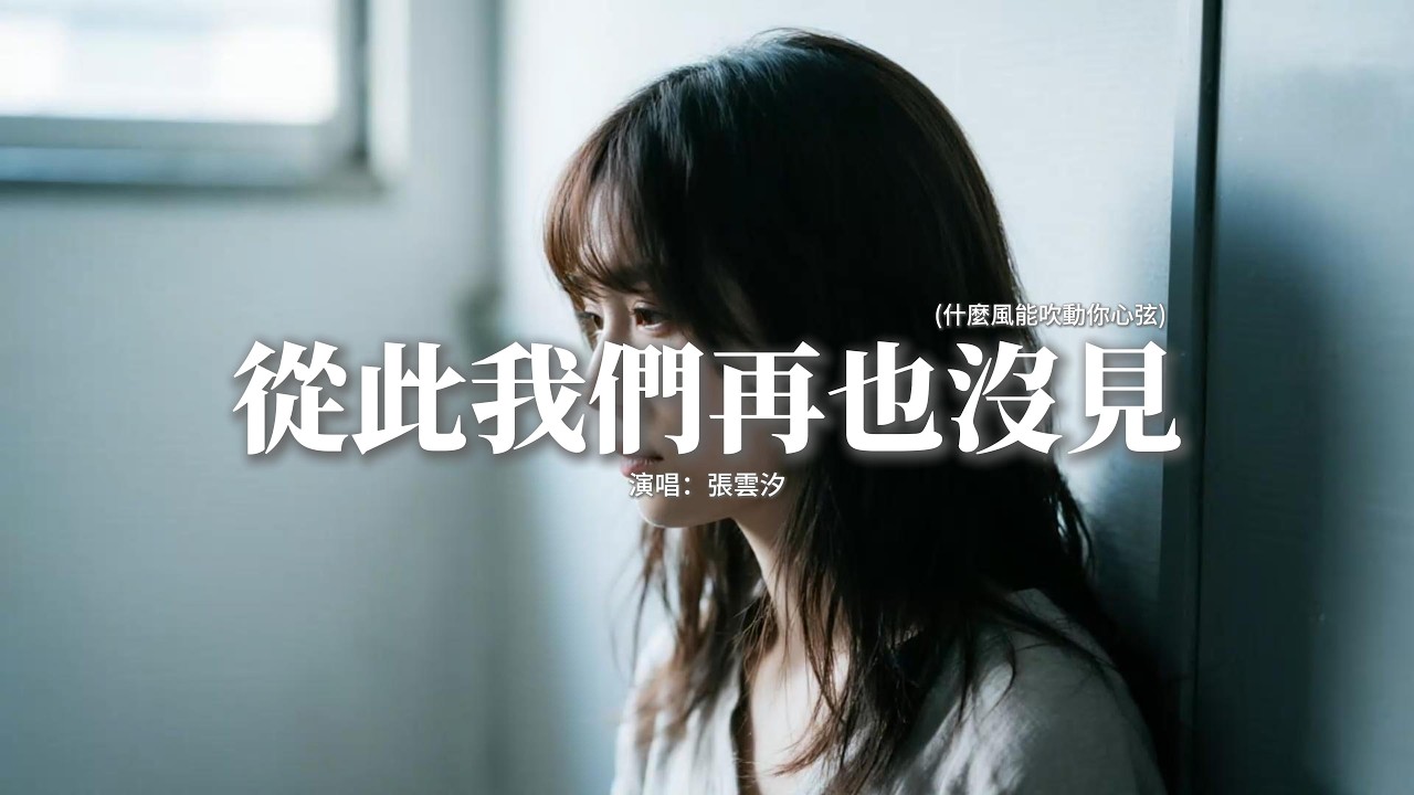 張雲汐 - 從此我們再也沒見 (什麼風能吹動你心弦)『我等的風吹到哪條街，我等的雨淋濕誰的臉，我說的話哽在了喉間，只留下了一句再見。』【動態歌詞MV】