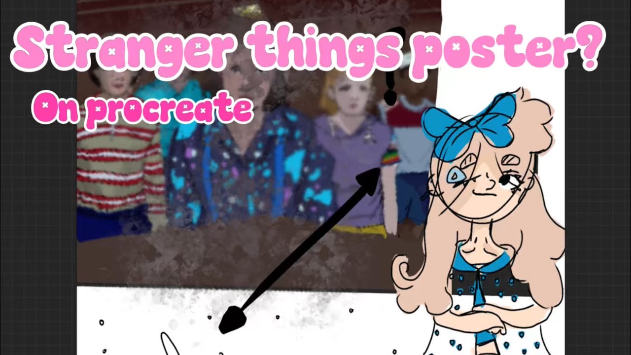 STRANGER THINGS POSTER! On procreate *this took 2 hours!*