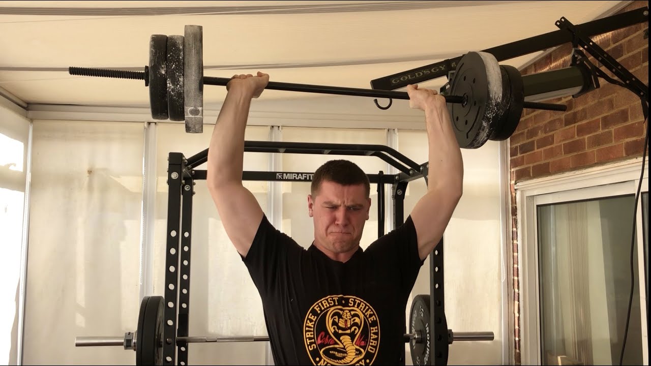 Overhead Press 40kg For 10 Reps YouTube