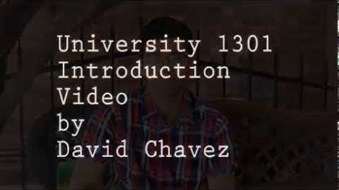UTEP University 1301 Introduction Video