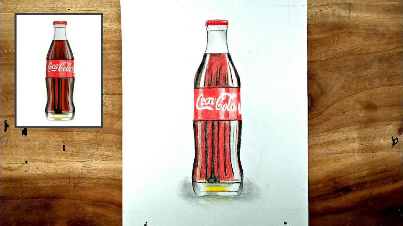 Menggambar botol  COCA  COLA  menggunakan pensil warna YouTube