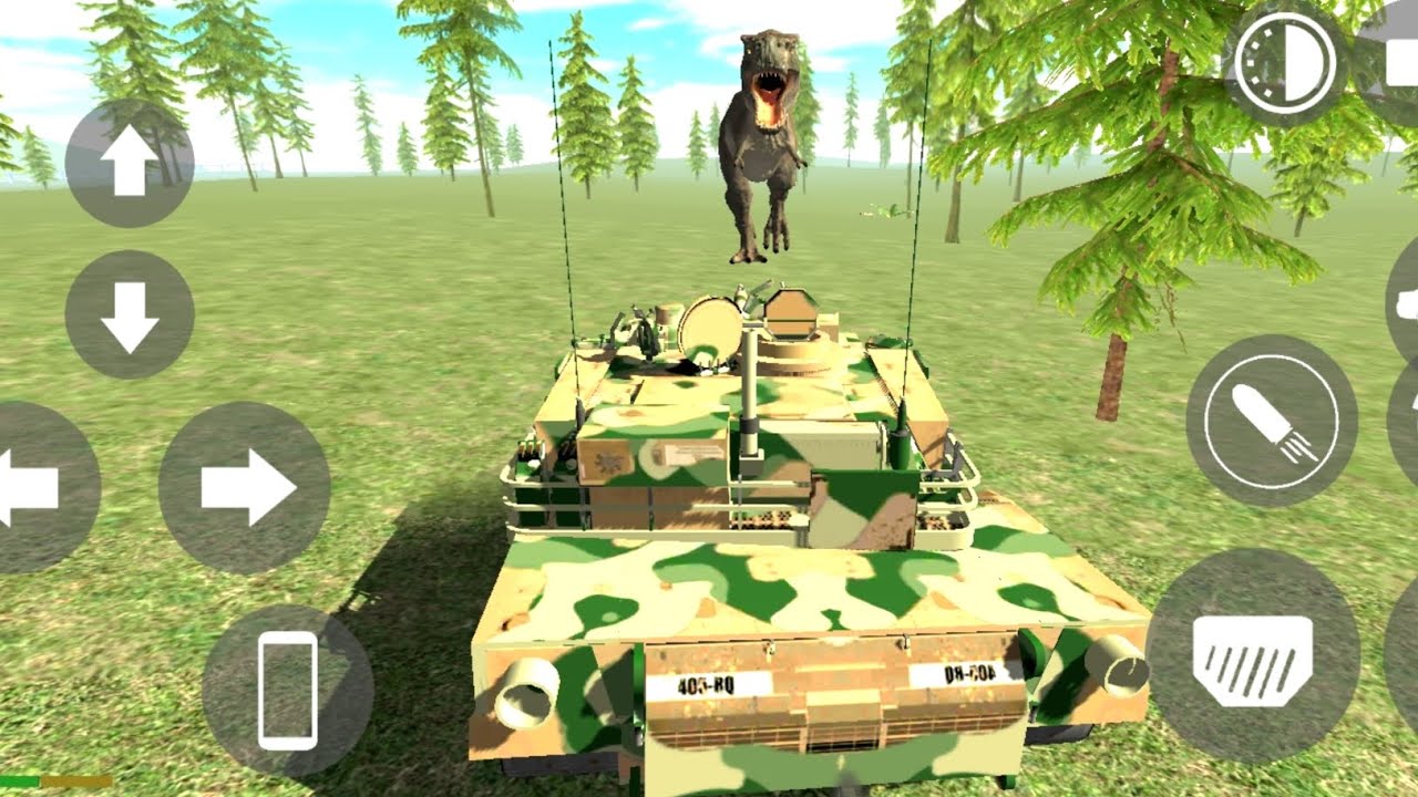 Indian Bikes Driving 3D All DINOSAUR attack my New Blue Army Tank