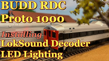 Installing Custom LED lighting and an ESU LokSound 5 DCC Decoder in a Proto 1000 BUDD RDC. ACHB 2-23