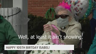 Friends and family celebrate 'Speedy' Izzy's 105th birthday