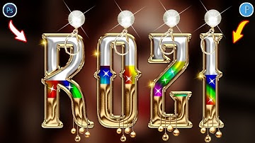 How To Make New Glass Font  Editing With Golden Color Gradient In Ps Touch PixelLab |Zarraq Creation