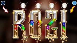 How To Make New Glass Font Editing With Golden Color Gradient In Ps Touch Pixellab Zarraq Creation