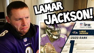 Rugby Player Reacts to LAMAR JACKSON (Baltimore Ravens QB) #1 The NFL Top 100 Players of 2020!