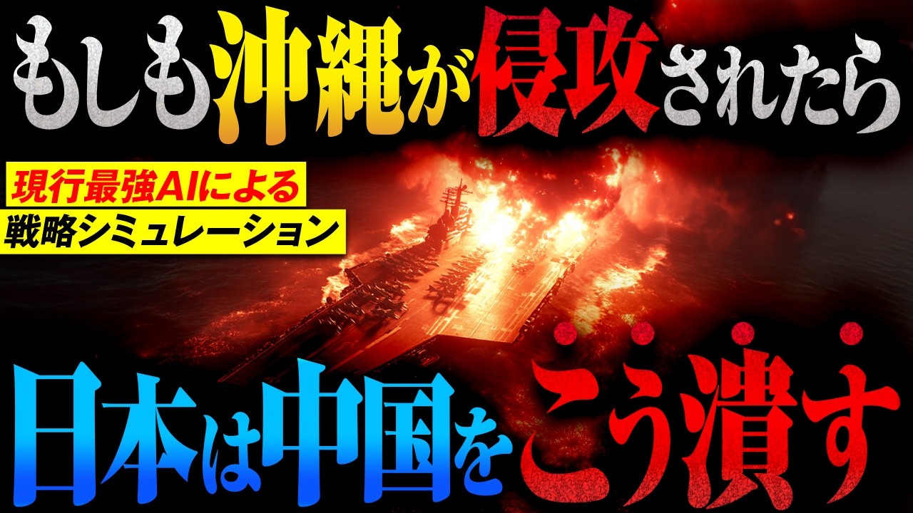 【沖縄侵攻の末路】レールガンデビューの時「もしも台湾侵攻後欲張って日本の沖縄に手を出したら」中国原子力空母vs日本の底力結集【AIシミュレーション】