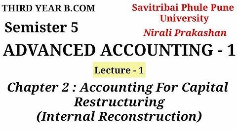T.Y.Bcom Sem 5 Advance Accounting, chapter - 1| Nirali Prakashan | B.com Advanced Accounting-1