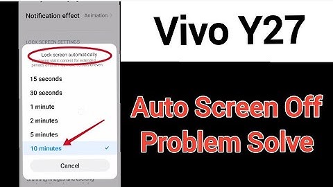 Vivo Y27 phone main auto screen off problem solve kaise kare, lock screen settings