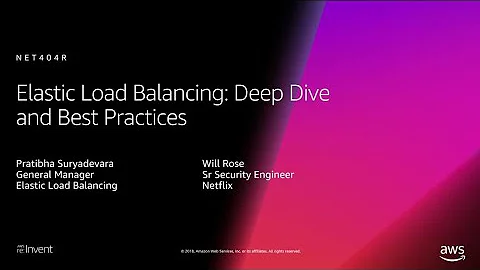 AWS re:Invent 2018: [REPEAT 1] Elastic Load Balancing: Deep Dive and Best Practices (NET404-R1)