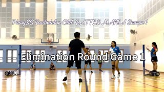 PinoySG Badminton Club BATTLE MANIA Season 1: ELIMINATION ROUND 1 (Rod/Tina vs Marvin/Josel) screenshot 5
