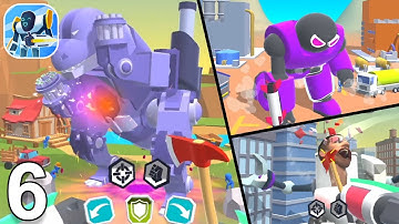 Mechangelion Robot Fighting Gameplay Walkthrough Part 6: Black Knight, Giant Worm, Mecha Skibidi