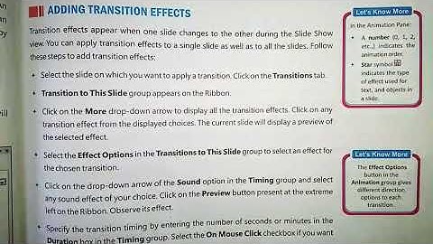 Class 6th Computer Chapter- Enlivening a presentation