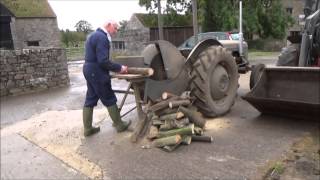 Sawing logs with a grey fergie TE20. Part 2