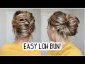 HOW TO: SIMPLE LOW BUN TUTORIAL - Medium &amp; Long Hairstyles