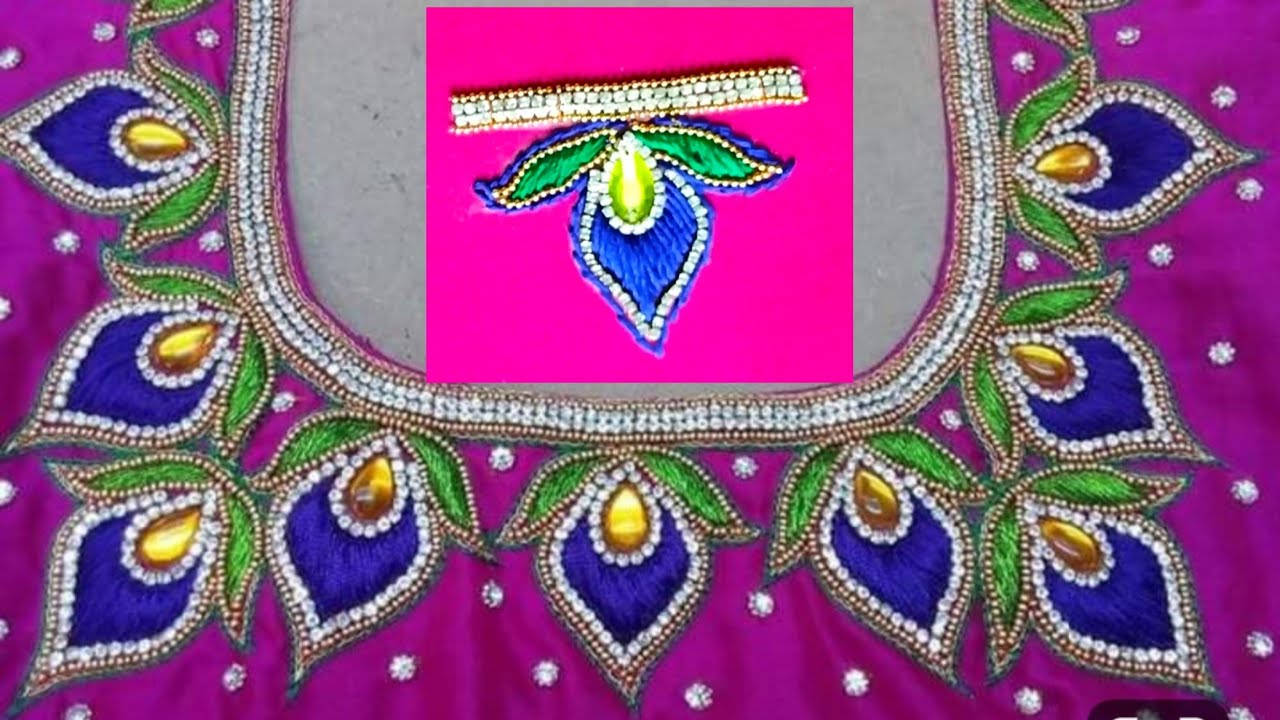 58 More Blouse Hand Embroidery Designs Free Download JPG Images
