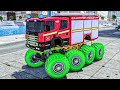Fire Truck Frank Helps Taxi | Kamaz, Crane, Sports Car | Wheel City Heroes (WCH)