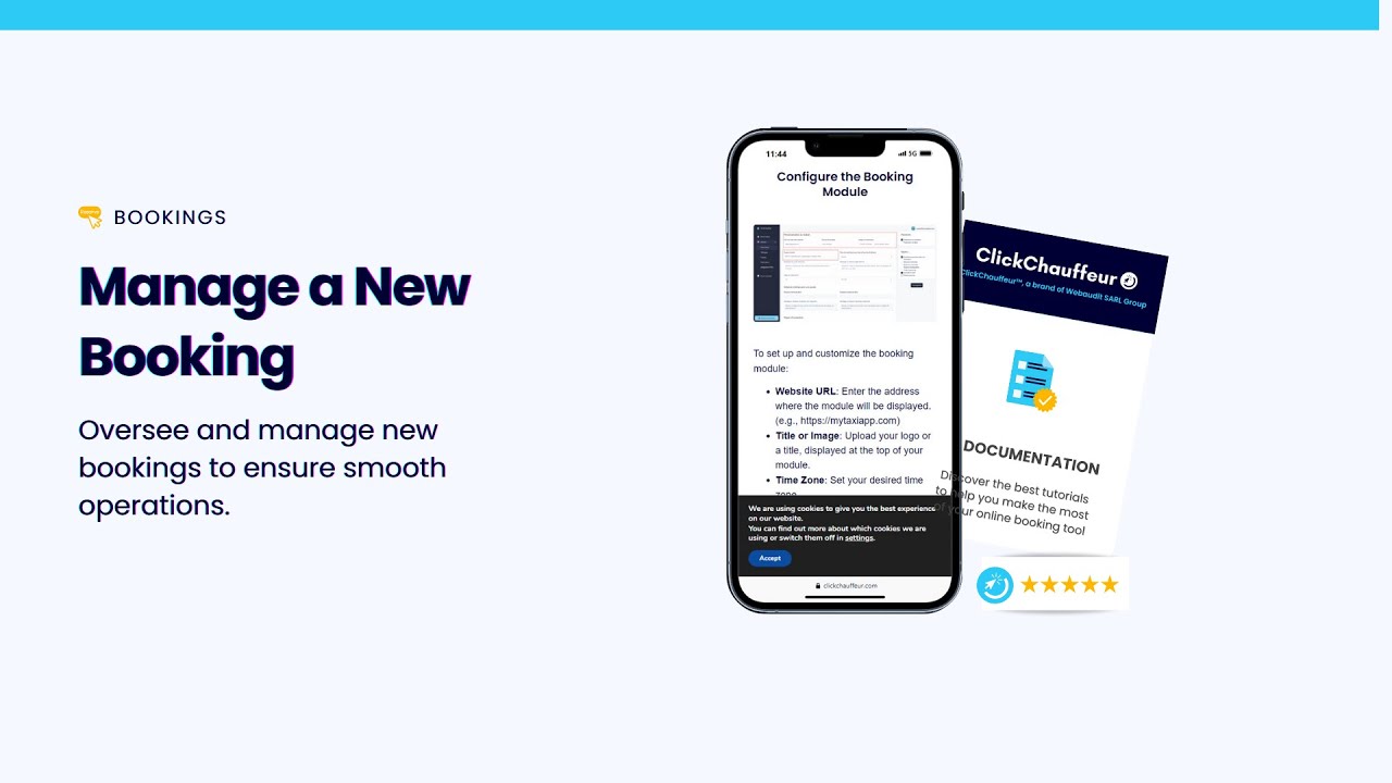 Manage a New Booking on ClickChauffeur
