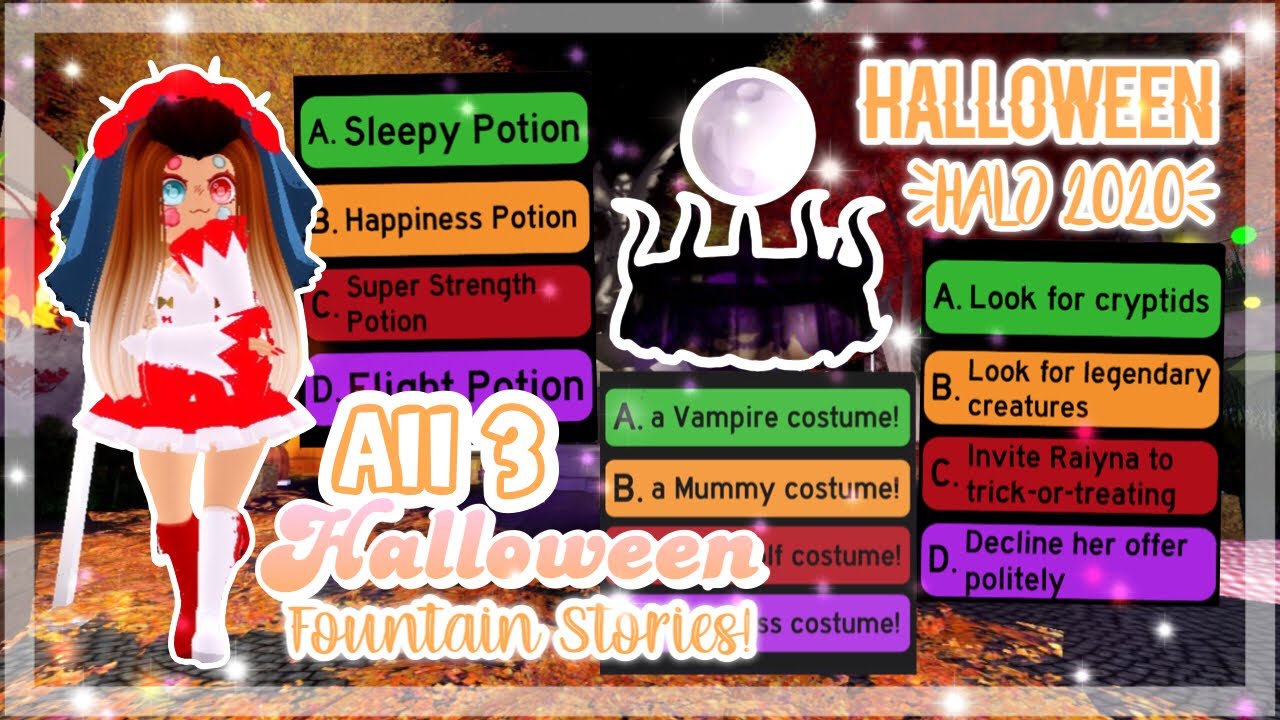 ALL 3 HALLOWEEN FOUNTAIN STORIES & ANSWERS! How To Win The Halloween