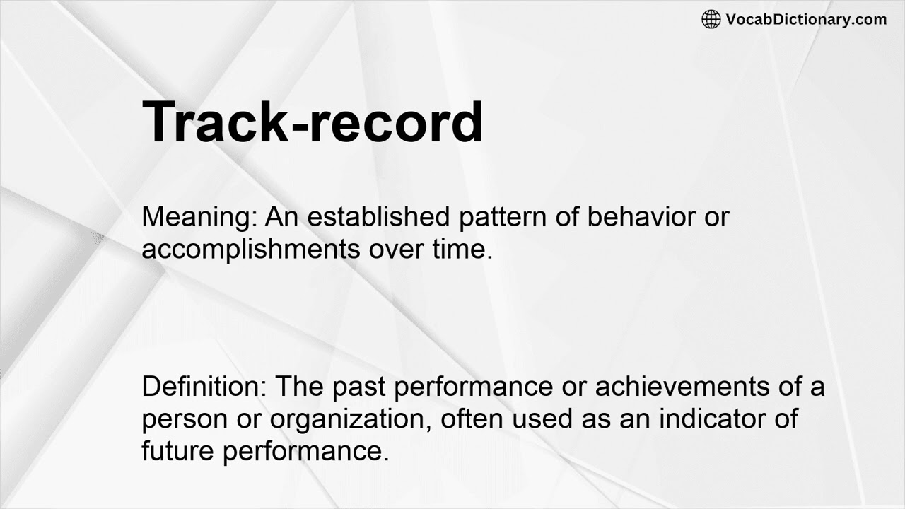 Track-record Meaning