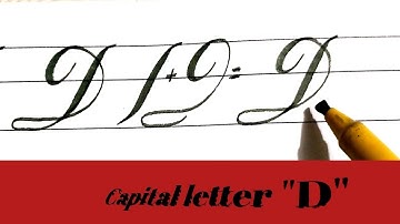 Capital letter "D" in Copperplate, Flourish style. Calligraphy ✒️✒️. Improve handwriting.
