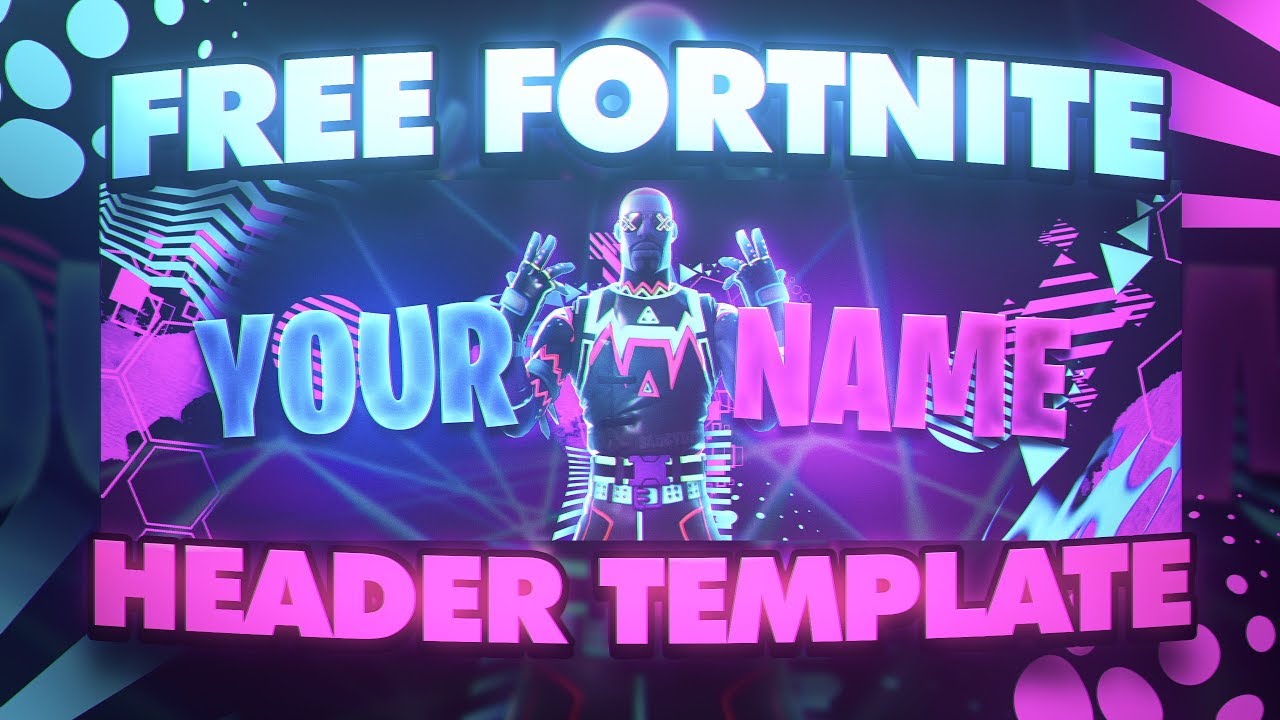 Free Fortnite Header Template Easy To Edit Psd Youtube