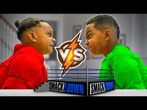 DJ & KYRIE BATTLE IN WWE MATCH UP!! LET THE BEST BROTHER WIN | The Prince Family Clubhouse